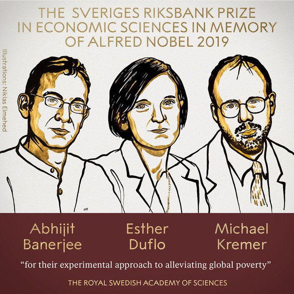 Nobel kinh tế 2019: vinh danh 3 nhà khoa học chống đói nghèo